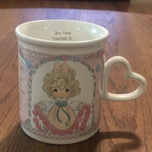 Precious Moments Vintage Mug with Heart Handle